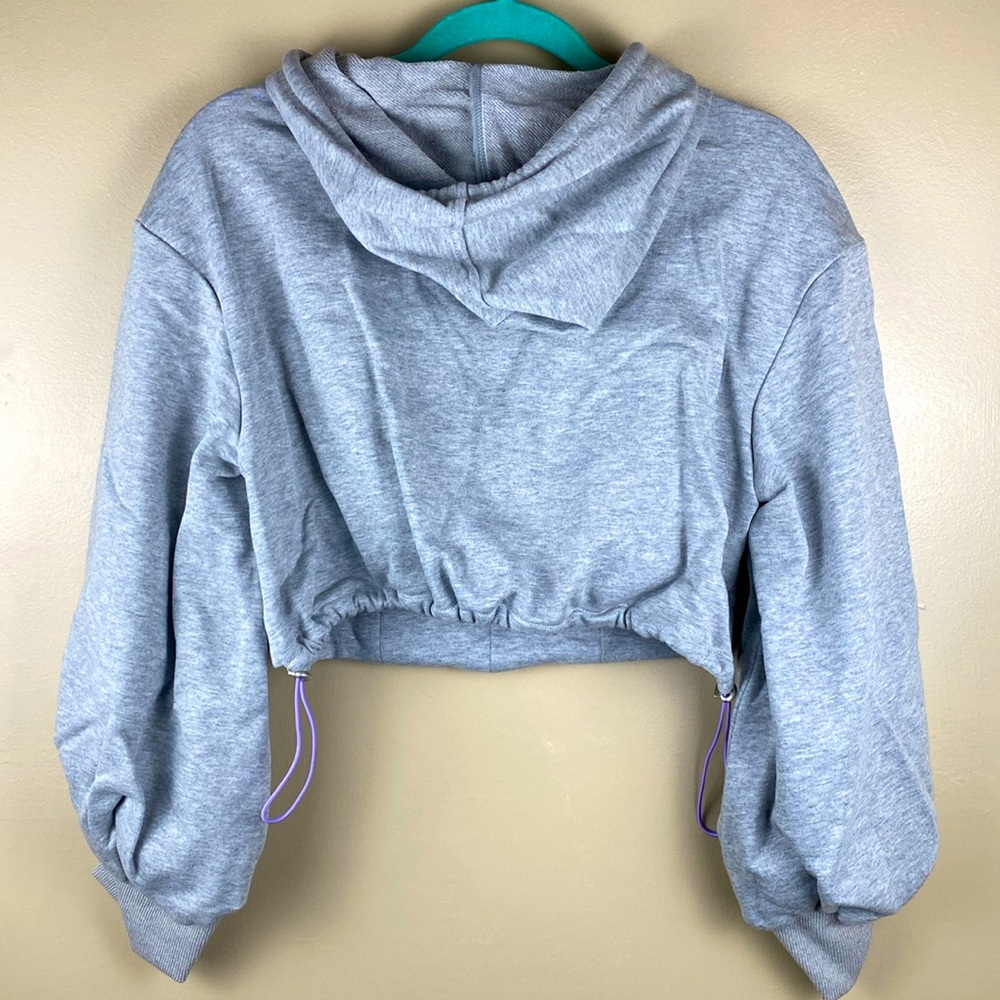 ๐จHOT DEAL!!๐จHDM Haus De Milano Pretty Gal Corset Hoodie | Heather Grey | Large - Picture 12 of 12